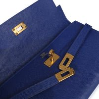 Hermès Bleu Electrique Epsom Kelly Longue Wallet GHW Wallet 8
