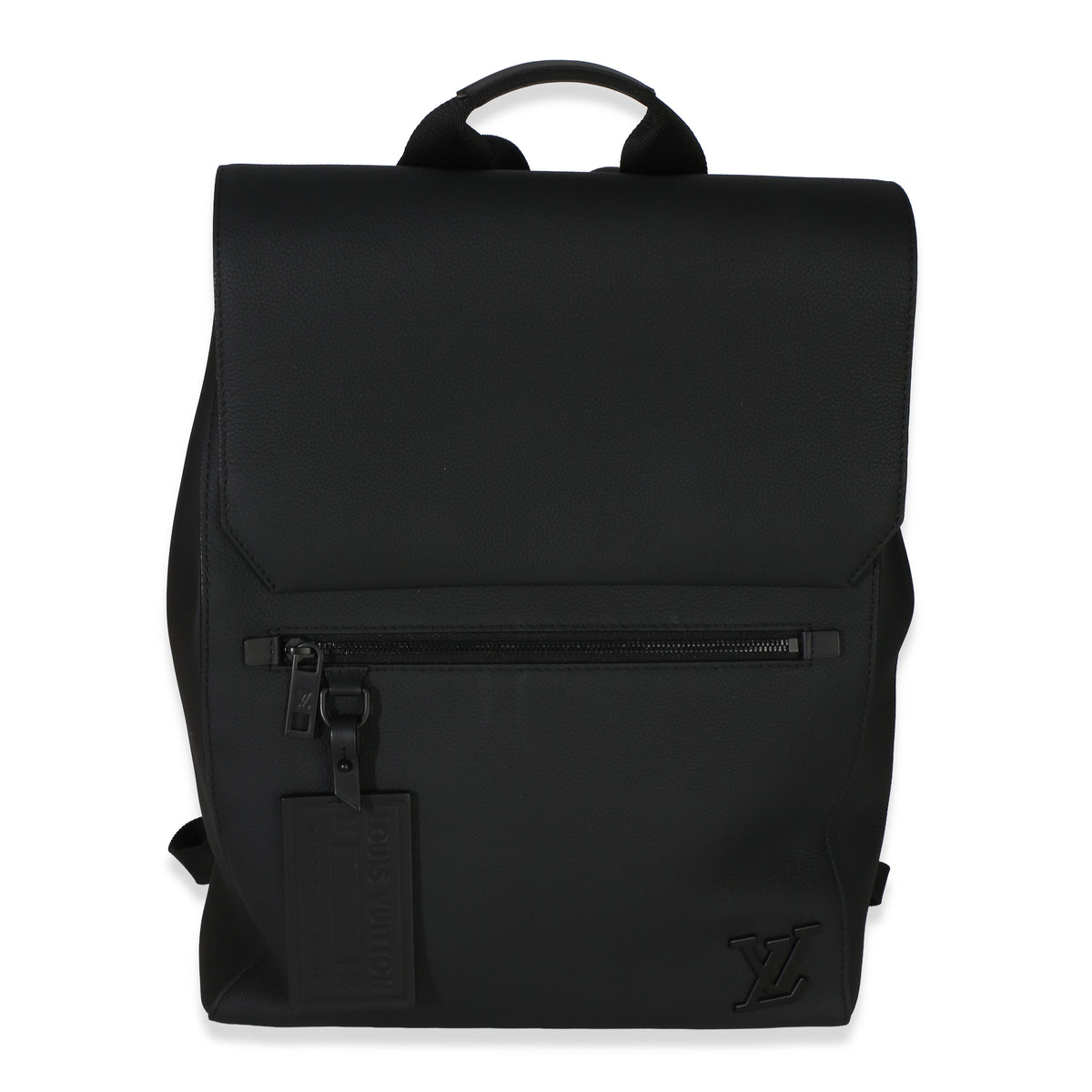 Louis Vuitton Black Calfskin Aerogram Fastline Backpack Handbag id