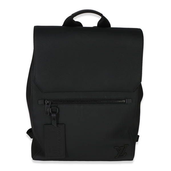 Black Calfskin Aerogram Fastline Backpack