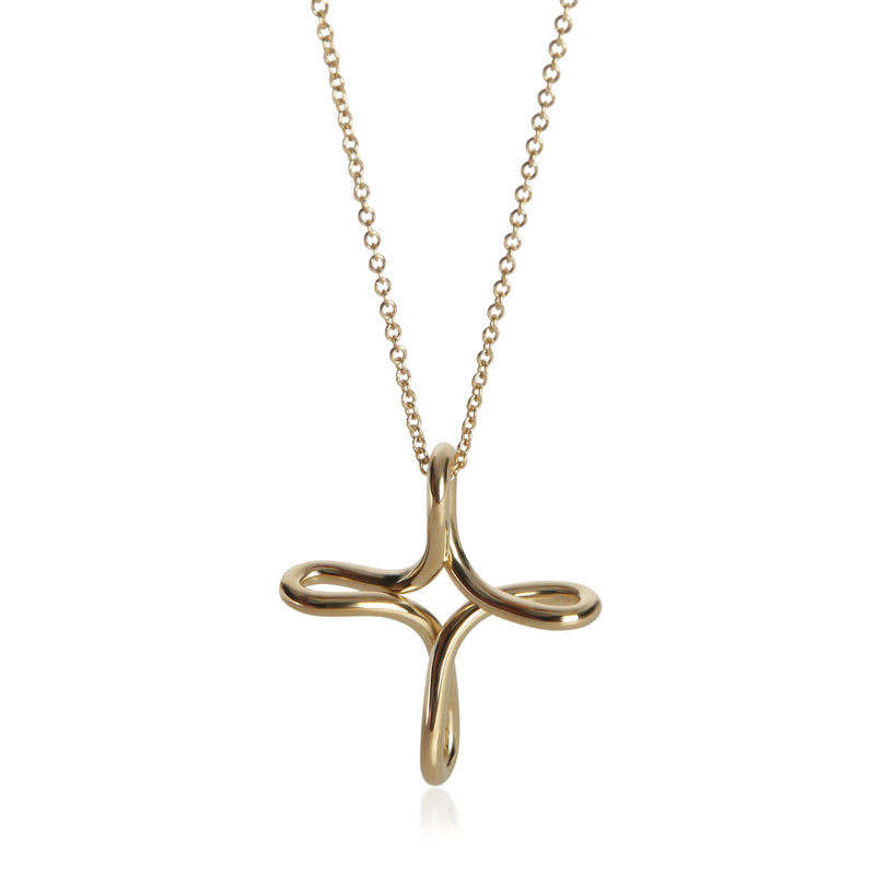 Tiffany & Co. Yellow Gold  Elsa Peretti Infinity Cross Pendant fv