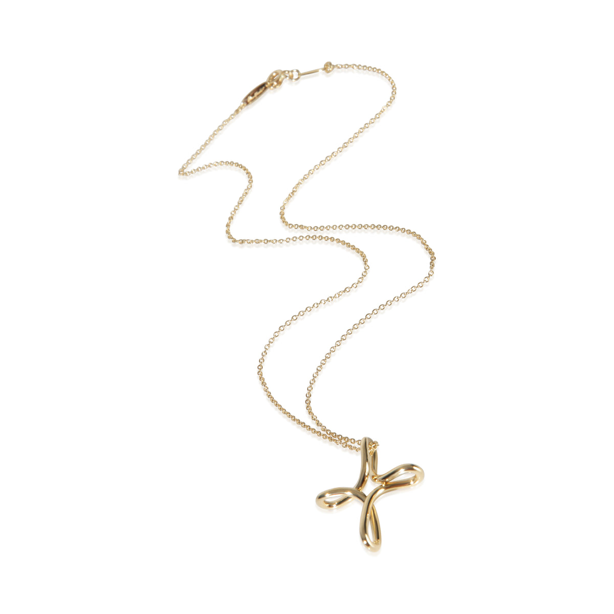 Tiffany & Co. Yellow Gold  Elsa Peretti Infinity Cross Pendant 3