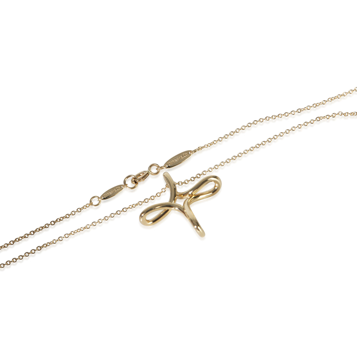 Tiffany & Co. Yellow Gold  Elsa Peretti Infinity Cross Pendant 2