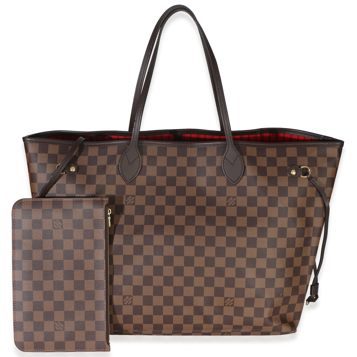 Louis Vuitton Damier Ebene Canvas Neverfull GM Handbag fv