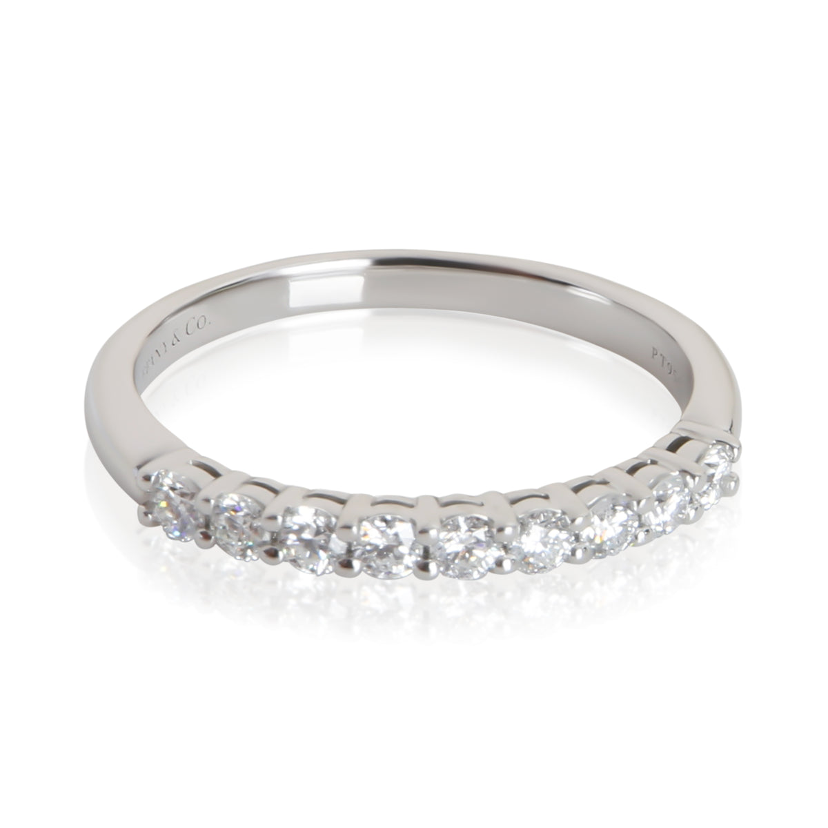 Tiffany & Co. Platinum Diamond Tiffany Forever Band fv