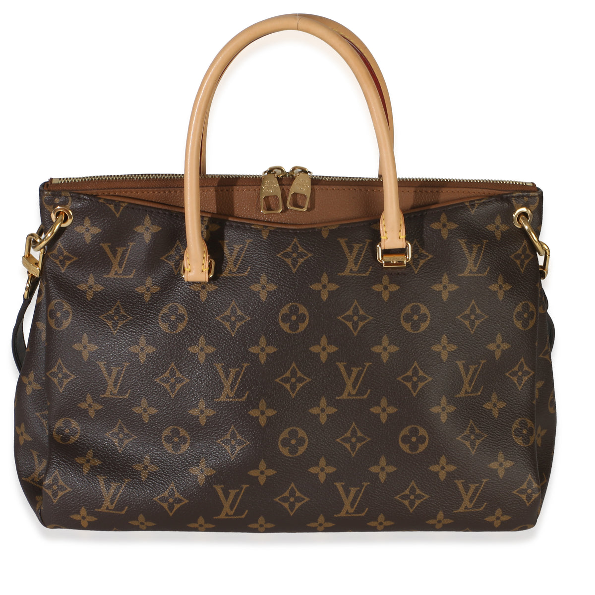 Louis Vuitton Havane Monogram Canvas Pallas Tote MM Handbag id
