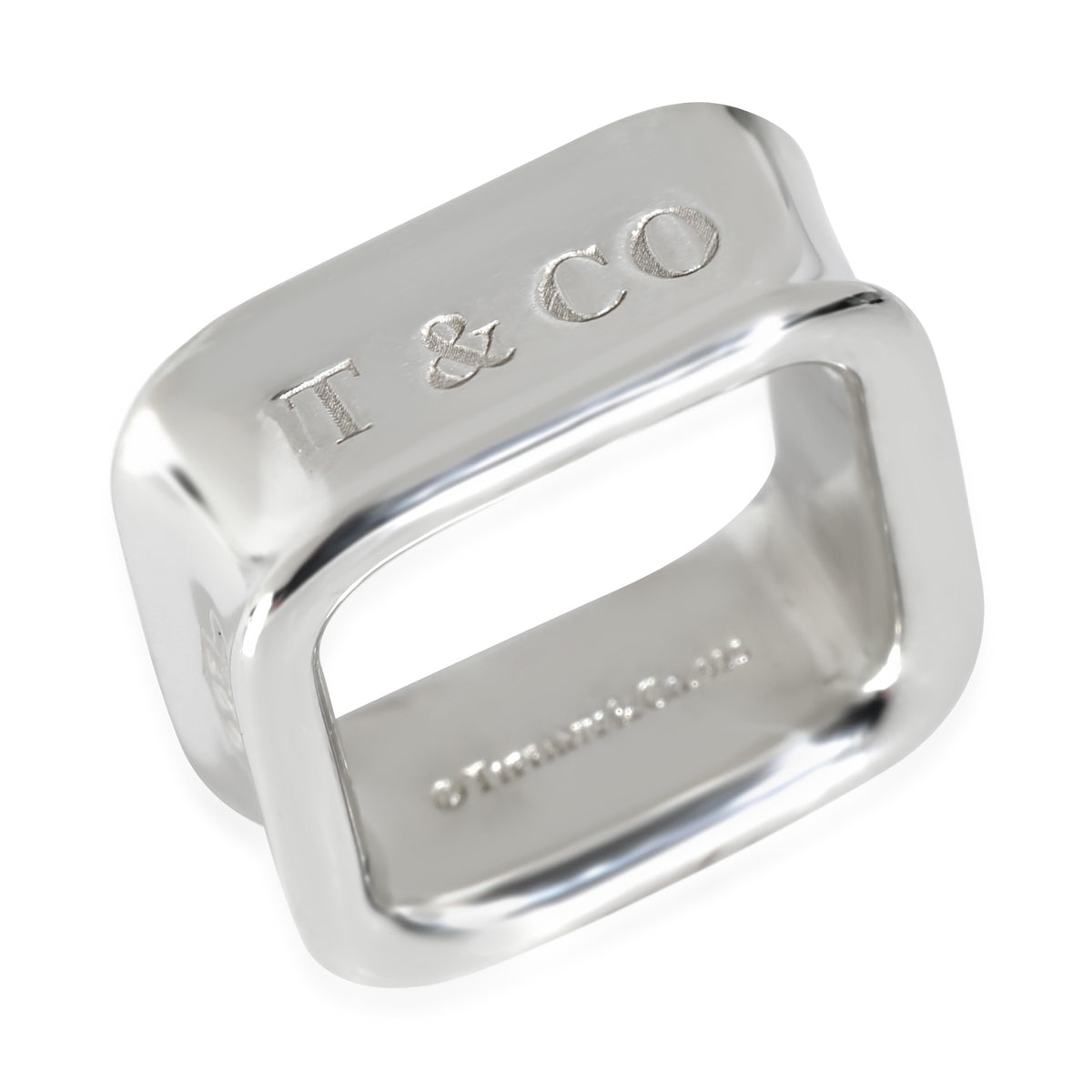Tiffany & Co. Sterling Silver  1837 Square Ring