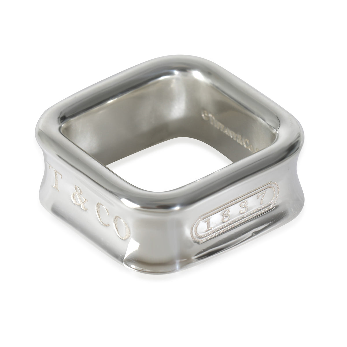 Tiffany & Co. Sterling Silver  1837 Square Ring