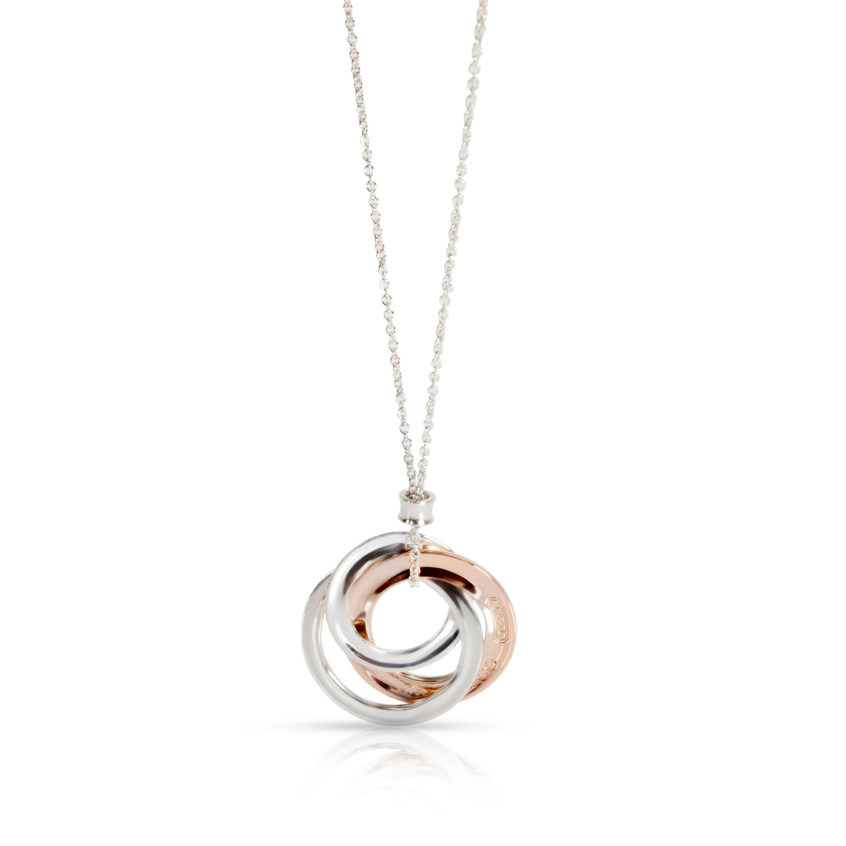 Tiffany & Co. Sterling Silver & Rubedo 1837 Circle Pendant fv