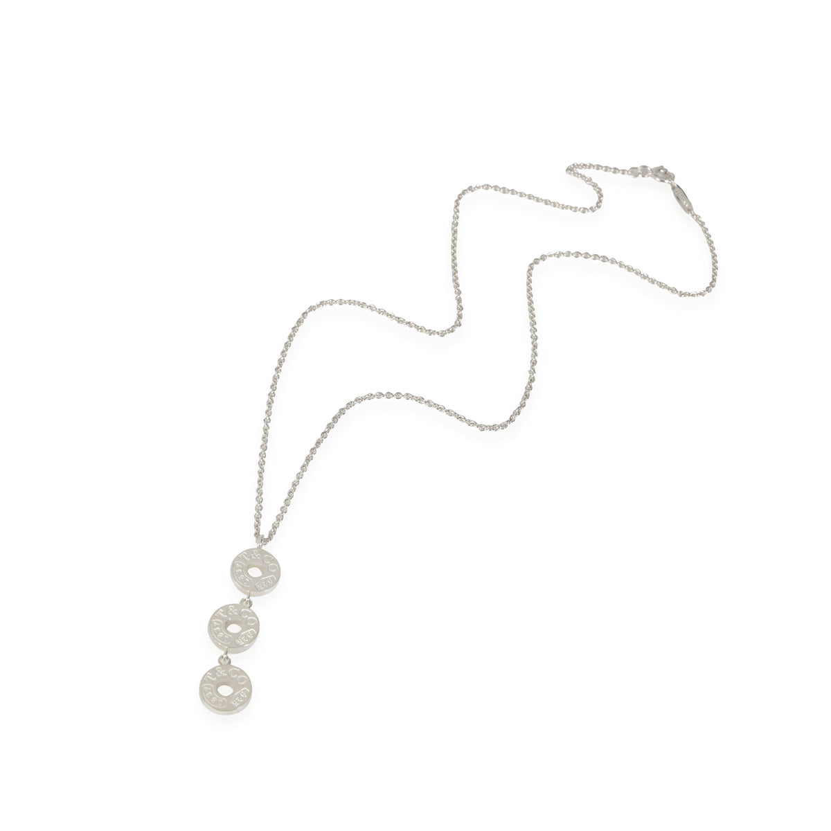 Tiffany & Co. Sterling Silver  1837 Triple Drop Pendant