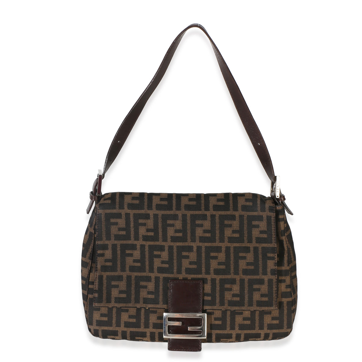 Fendi Brown Zucca Canvas Mama Baguette Handbag fv