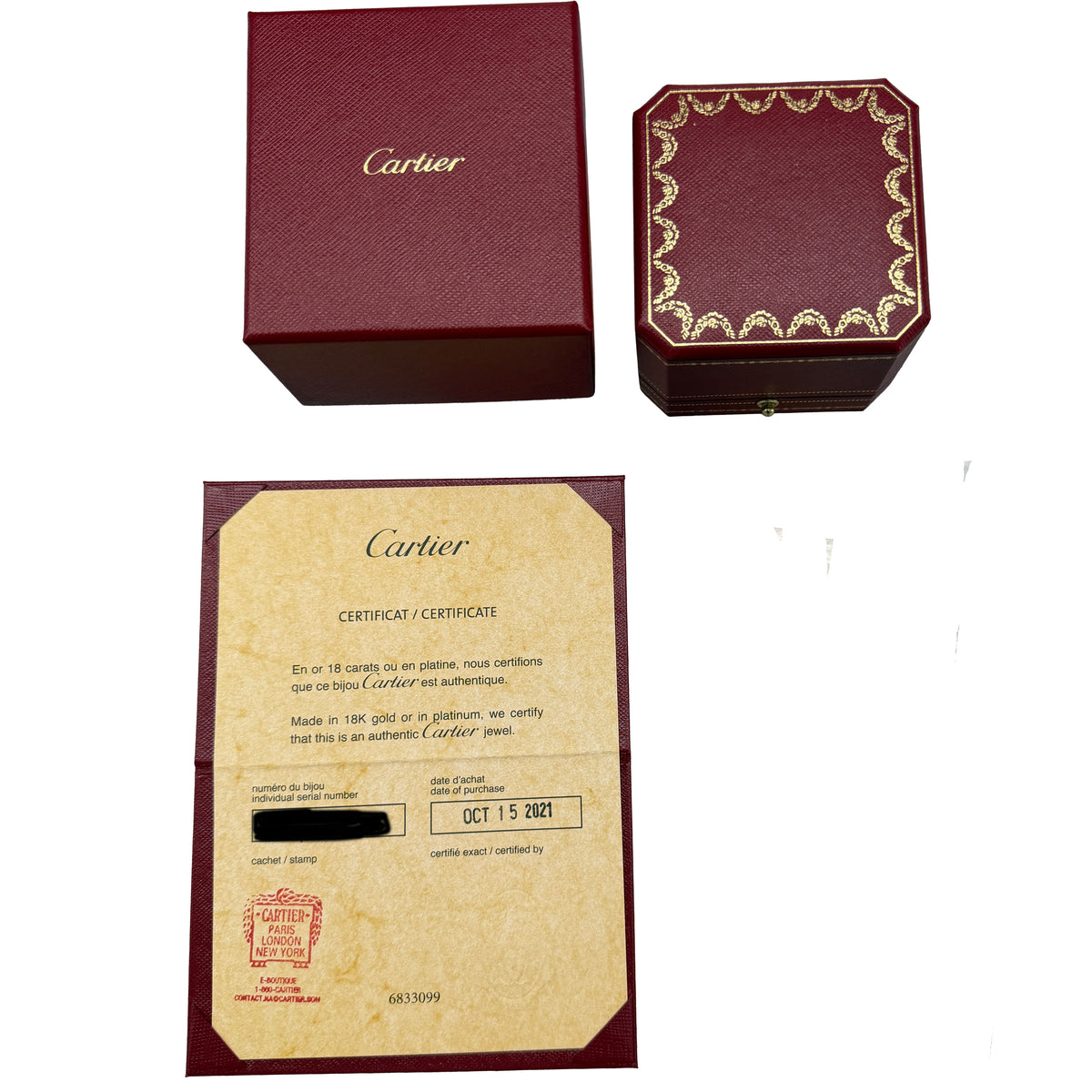 Cartier Rose Gold  Medium Model Clash de  Ring box