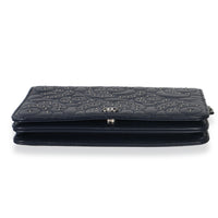 Chanel Blue Lambskin Camellia Studded Wallet on Chain Handbag 5