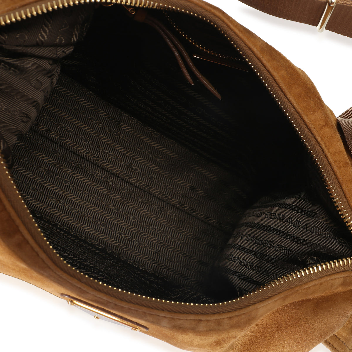 Prada Brown Suede Large Explore Shoulder Bag Handbag 10