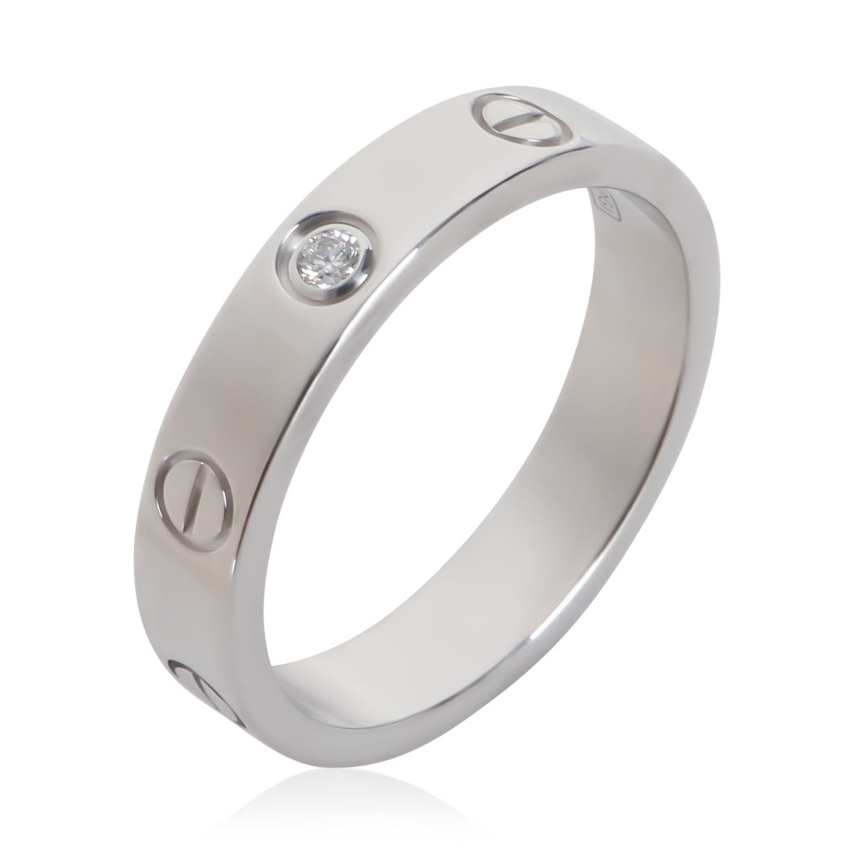 Cartier White Gold Diamond Small Model Love Ring 4