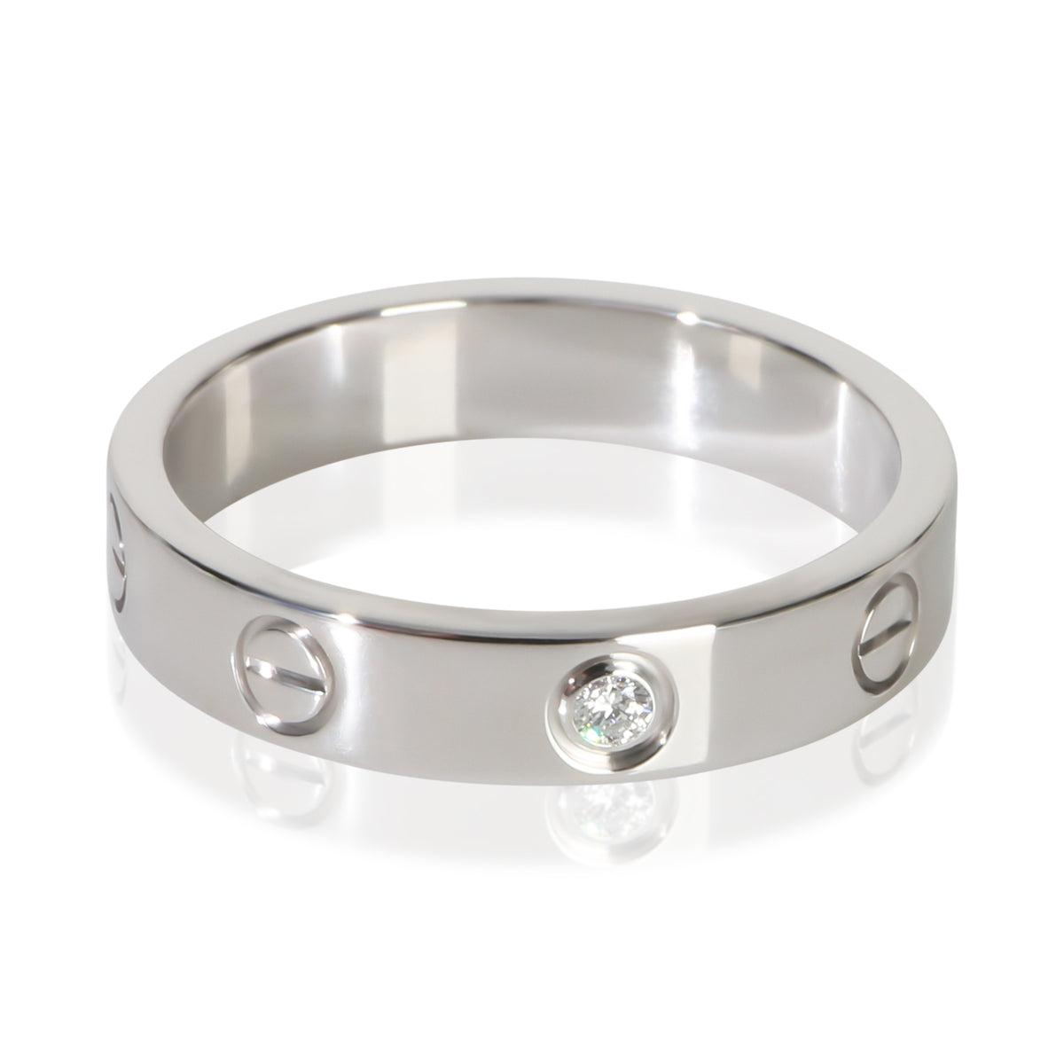 Cartier White Gold Diamond Small Model Love Ring fv