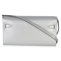 Hermès Argent Metallic Chevre Chamkilight Kelly Wallet To Go PHW Wallet 4