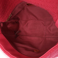 Chanel Pink Quilted Boucle Large  19 Flap Bag Handbag 8