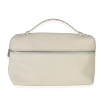 Loro Piana Cream Grained Calfskin Extra Pocket L27 Handbag fv