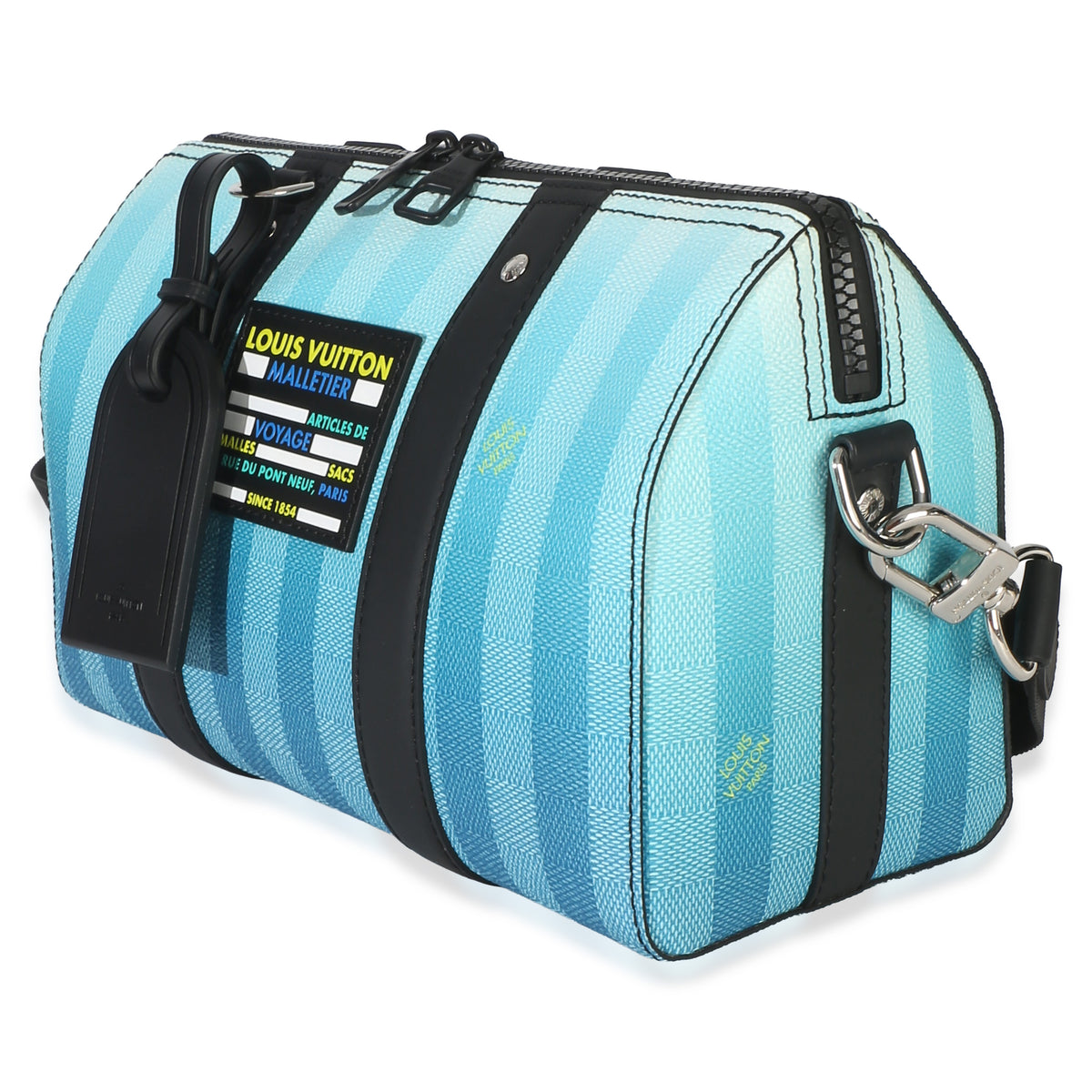 Louis Vuitton Gradient Blue Damier Stripes City Keepall Handbag 2