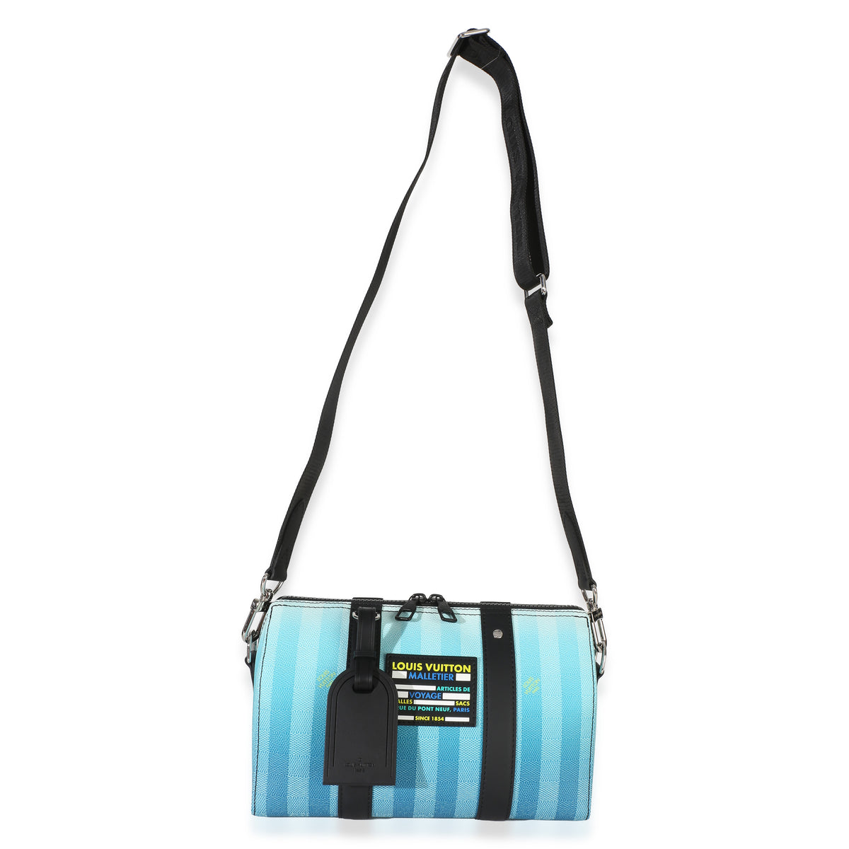 Louis Vuitton Gradient Blue Damier Stripes City Keepall Handbag 8