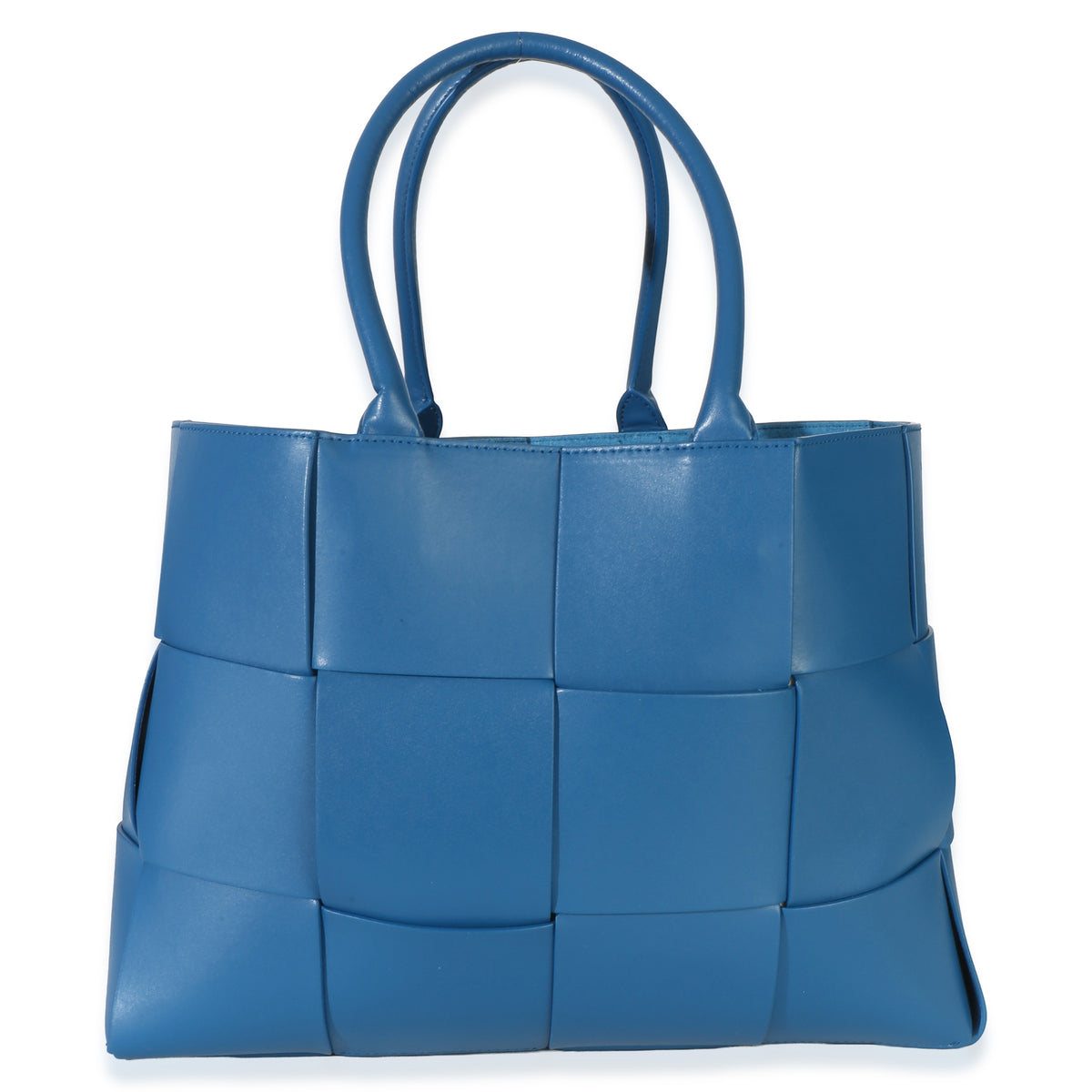 Bottega Veneta Blue Nappa Maxi Intrecciato Large Arco Tote Handbag 4