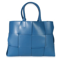 Bottega Veneta Blue Nappa Maxi Intrecciato Large Arco Tote Handbag fv