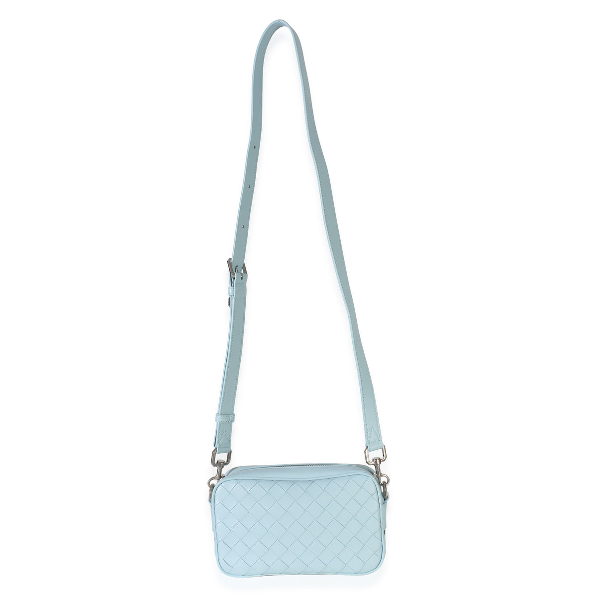 Bottega Veneta Light Blue Nappa Intrecciato Small Crossbody Handbag 10