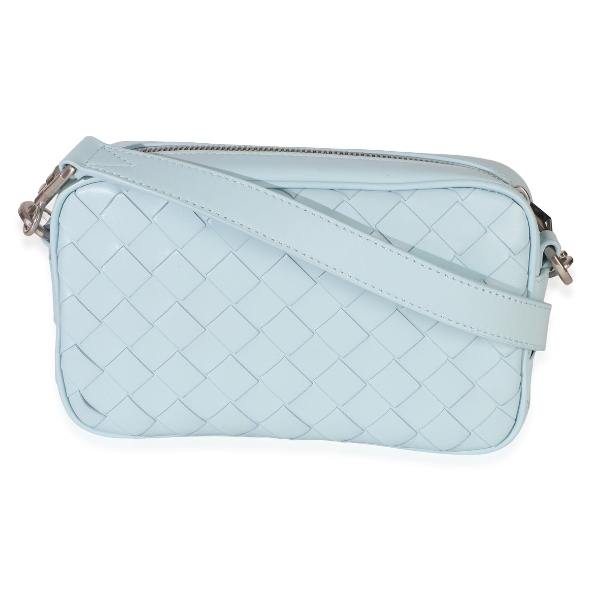 Bottega Veneta Light Blue Nappa Intrecciato Small Crossbody Handbag 4
