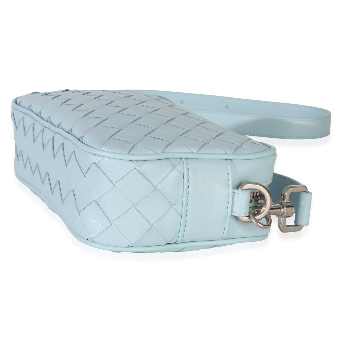 Bottega Veneta Light Blue Nappa Intrecciato Small Crossbody Handbag 9