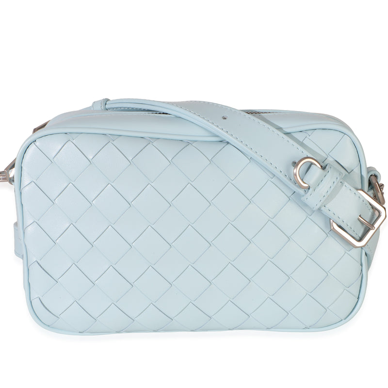Bottega Veneta Light Blue Nappa Intrecciato Small Crossbody Handbag fv