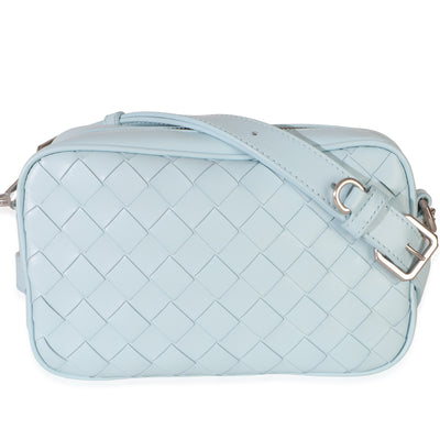 Bottega Veneta Light Blue Nappa Intrecciato Small Crossbody Handbag fv