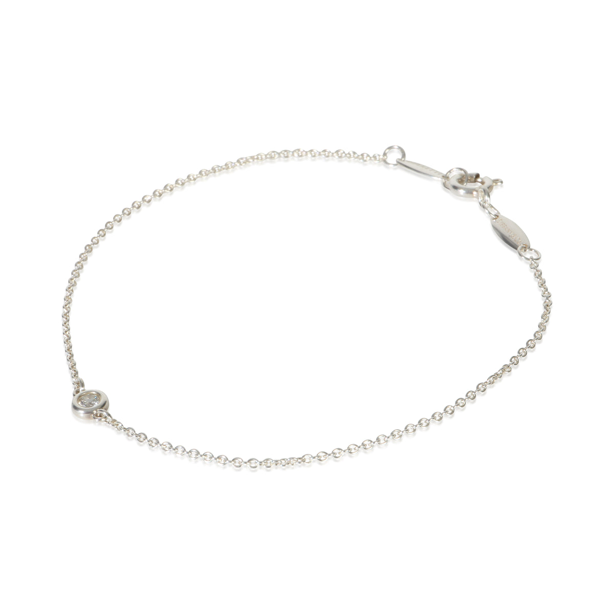 Tiffany & Co. Sterling Silver Diamond Elsa Peretti Diamond By The Yard Bracelet 2