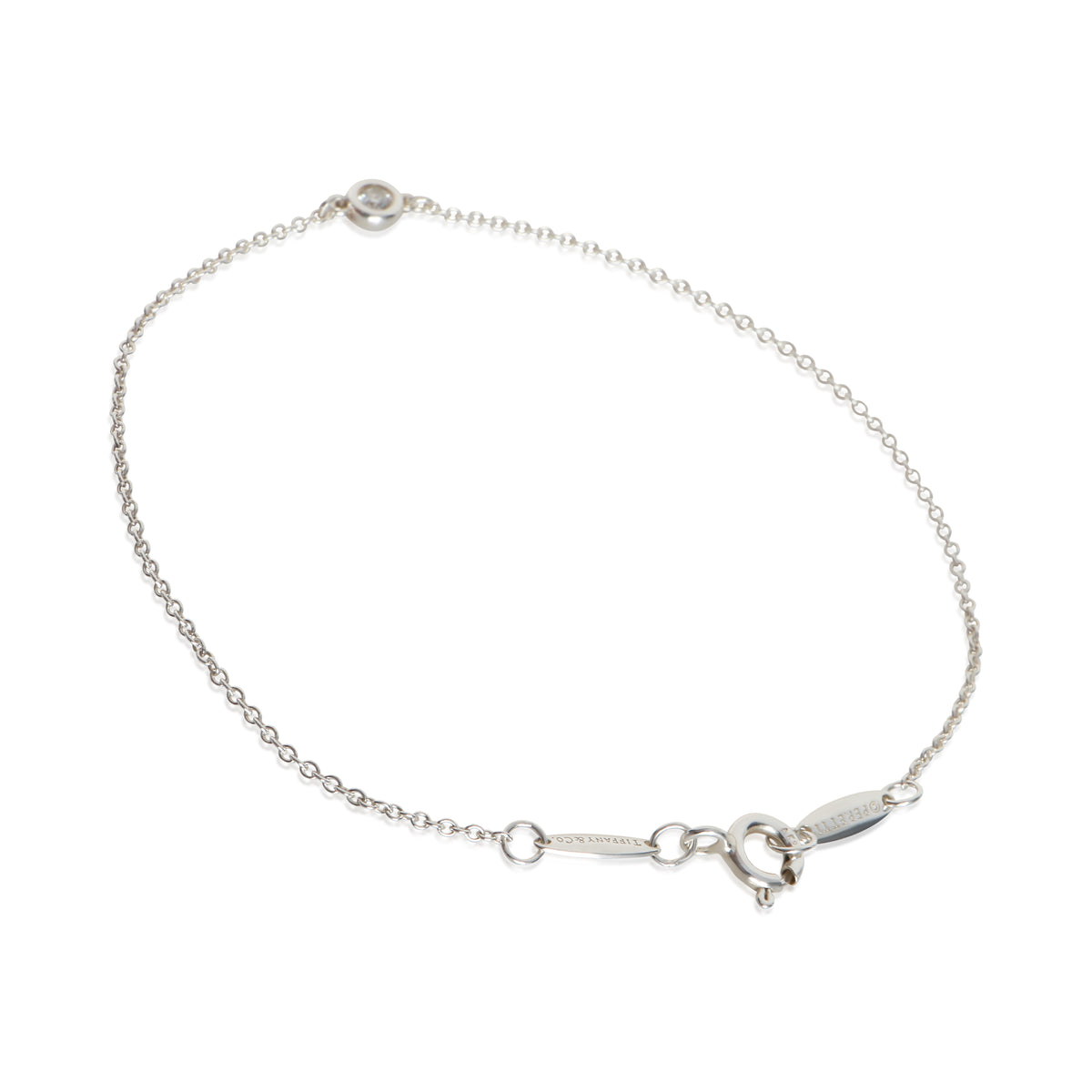 Tiffany & Co. Sterling Silver Diamond Elsa Peretti Diamond By The Yard Bracelet 3