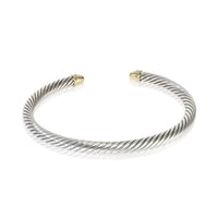 David Yurman Yellow Gold & Sterling Silver Diamond Cable Classic Bracelet 3