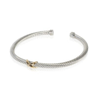 David Yurman Yellow Gold & Sterling Silver  Cable X Bracelet 2