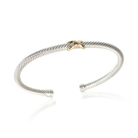 David Yurman Yellow Gold & Sterling Silver  Cable X Bracelet 4