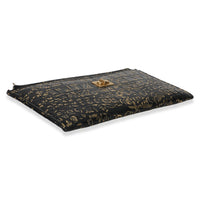 Chanel Black Gold Calfskin Crocodile Embossed Graffiti 2.55 Cocodile Reissue Zip Handbag 7