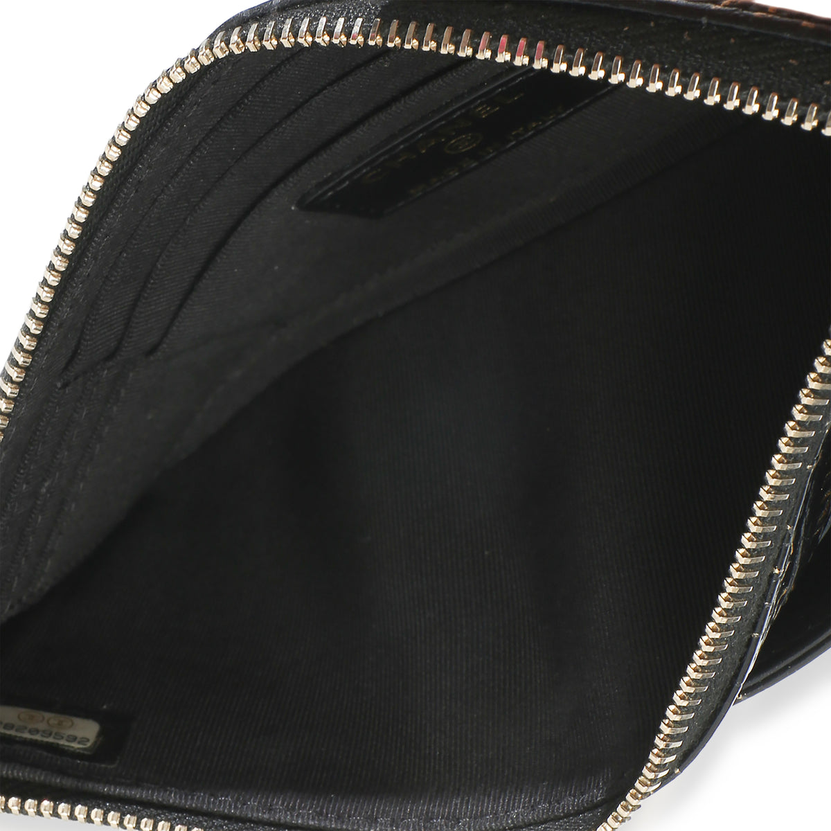 Chanel Black Gold Calfskin Crocodile Embossed Graffiti 2.55 Cocodile Reissue Zip Handbag 8