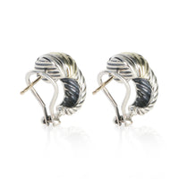 David Yurman Yellow Gold & Sterling Silver  Shrimp Earrings 3