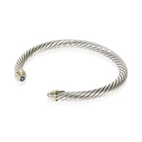 David Yurman Yellow Gold & Sterling Silver Topaz Cable Classic Bracelet 2