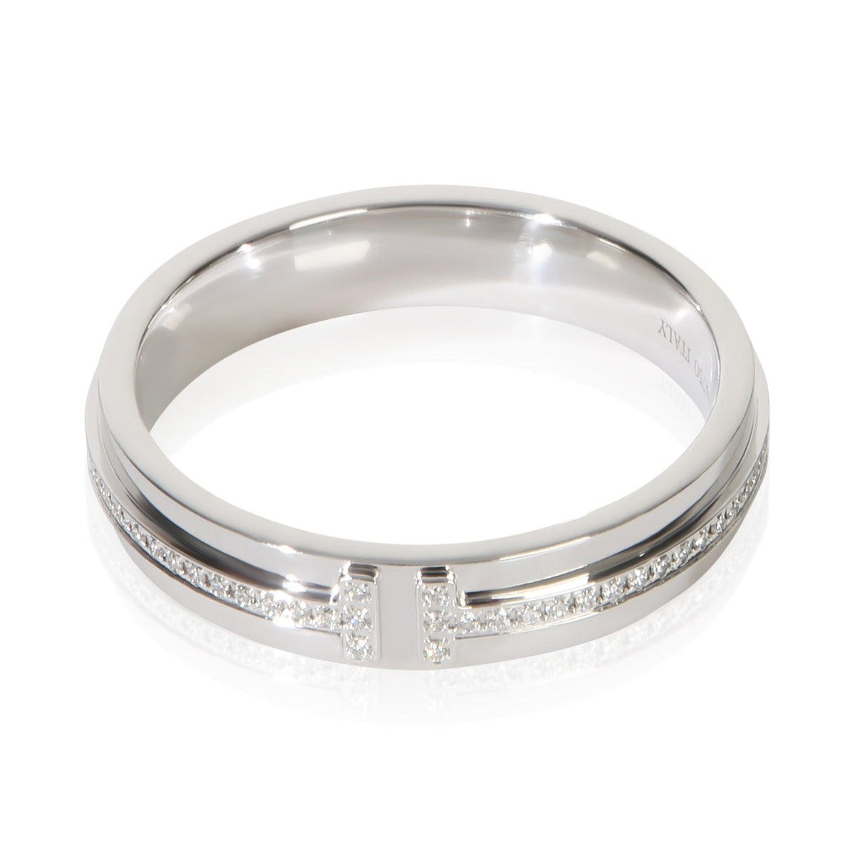 Tiffany & Co. White Gold Diamond Tiffany T Narrow Ring fv