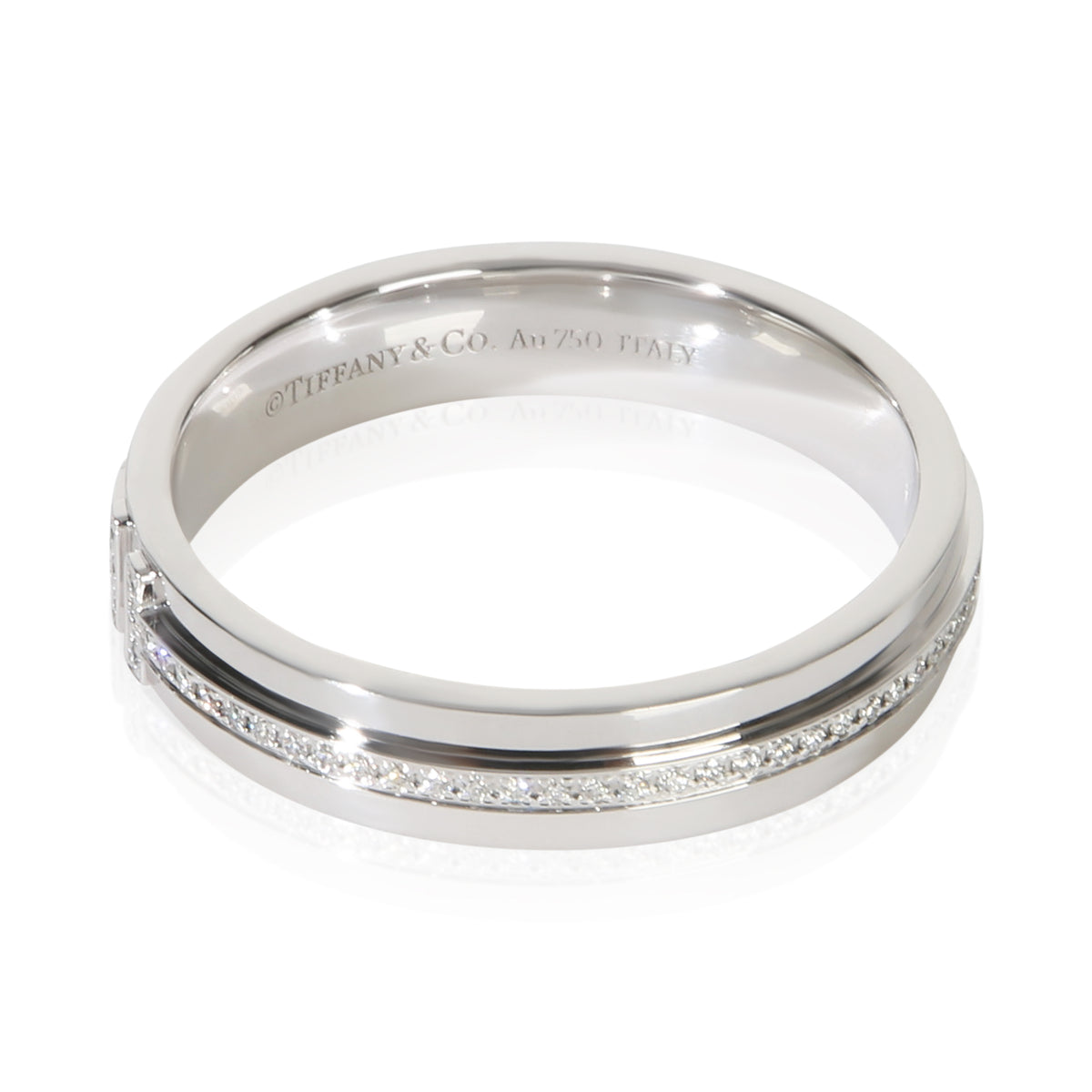 Tiffany & Co. White Gold Diamond Tiffany T Narrow Ring 3