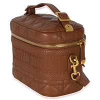 Christian Dior Brown Lambskin Cannage Small DiorTravel Vanity Handbag 2