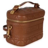Christian Dior Brown Lambskin Cannage Small DiorTravel Vanity Handbag 3
