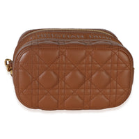 Christian Dior Brown Lambskin Cannage Small DiorTravel Vanity Handbag 5