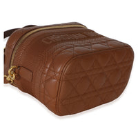 Christian Dior Brown Lambskin Cannage Small DiorTravel Vanity Handbag 7