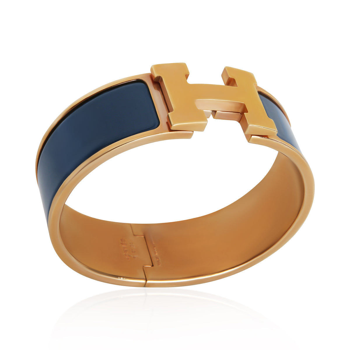 myGemma Gold Plated  Clic Clac In Bleu Biarritz Bracelet 4
