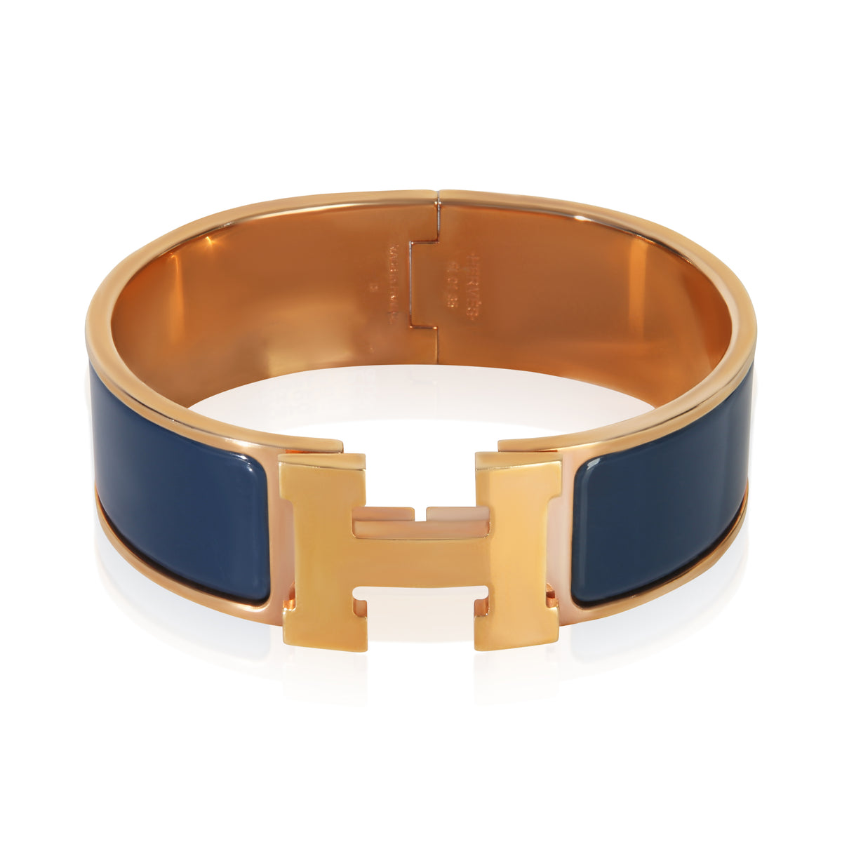 myGemma Gold Plated  Clic Clac In Bleu Biarritz Bracelet fv