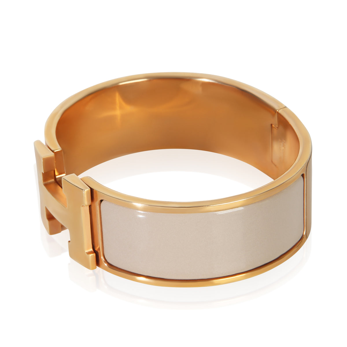 Hermès Gold Plated  Clic Clac In Marron Glace Bracelet 2