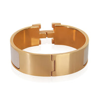 Hermès Gold Plated  Clic Clac In Marron Glace Bracelet 3